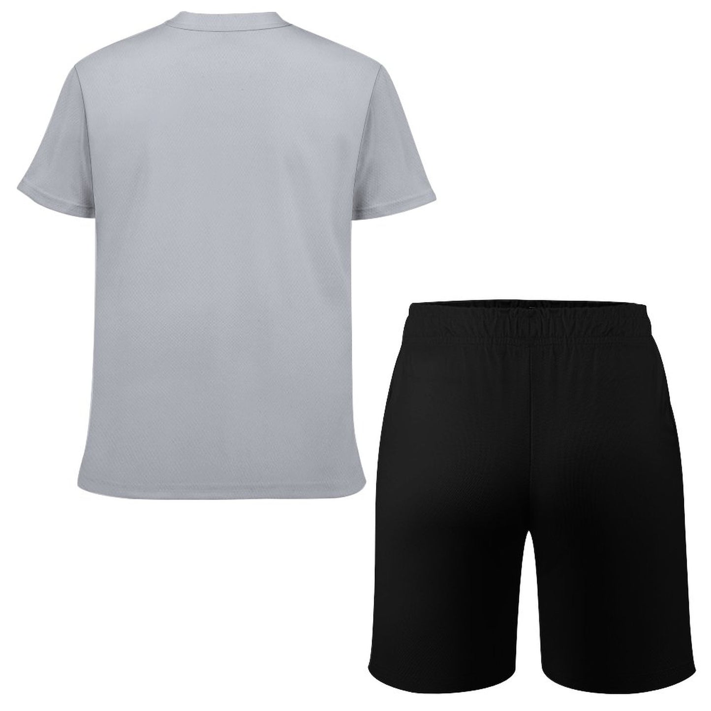 Petalite T-shirt Shorts Set -Gray and Black