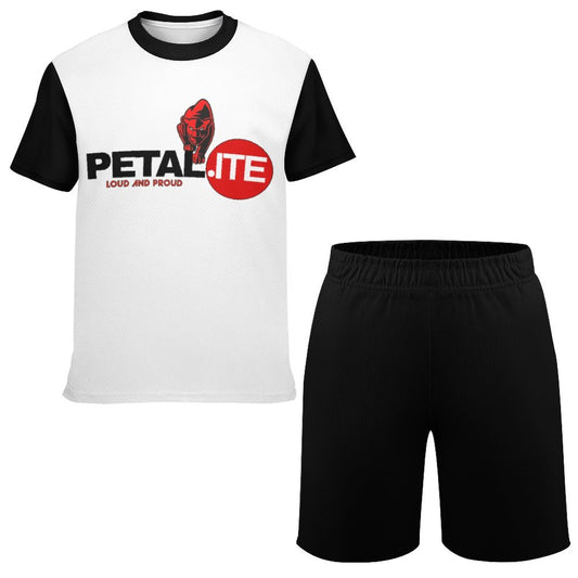 Petalite T-shirt Shorts Set White and Black