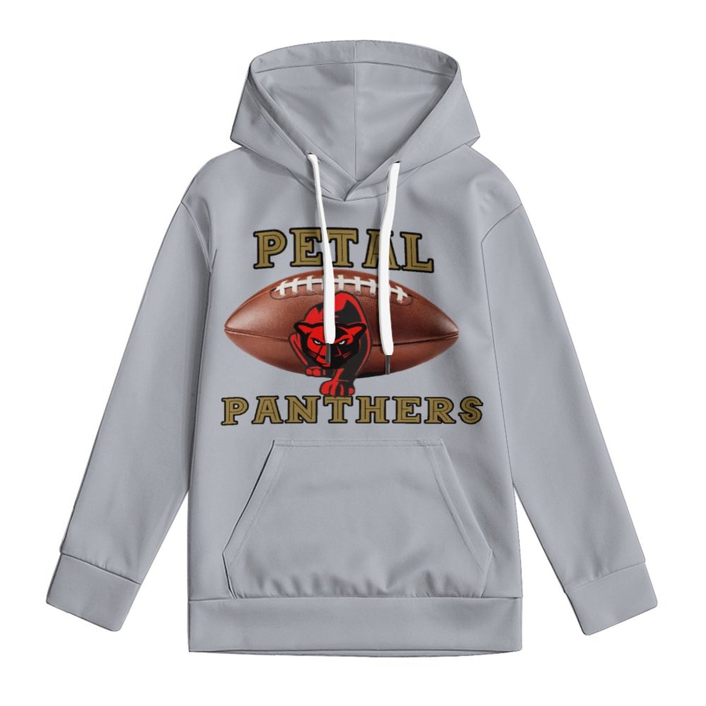 Petal Panther Football Children's Hoodie Gray