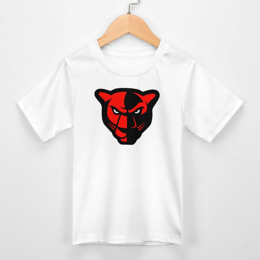 Petal Panther Head White Short Sleeve Kid's T-Shirt