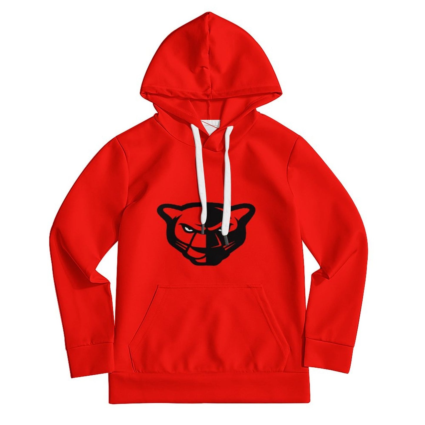 Petal Panther Head Red Children's Hoodie