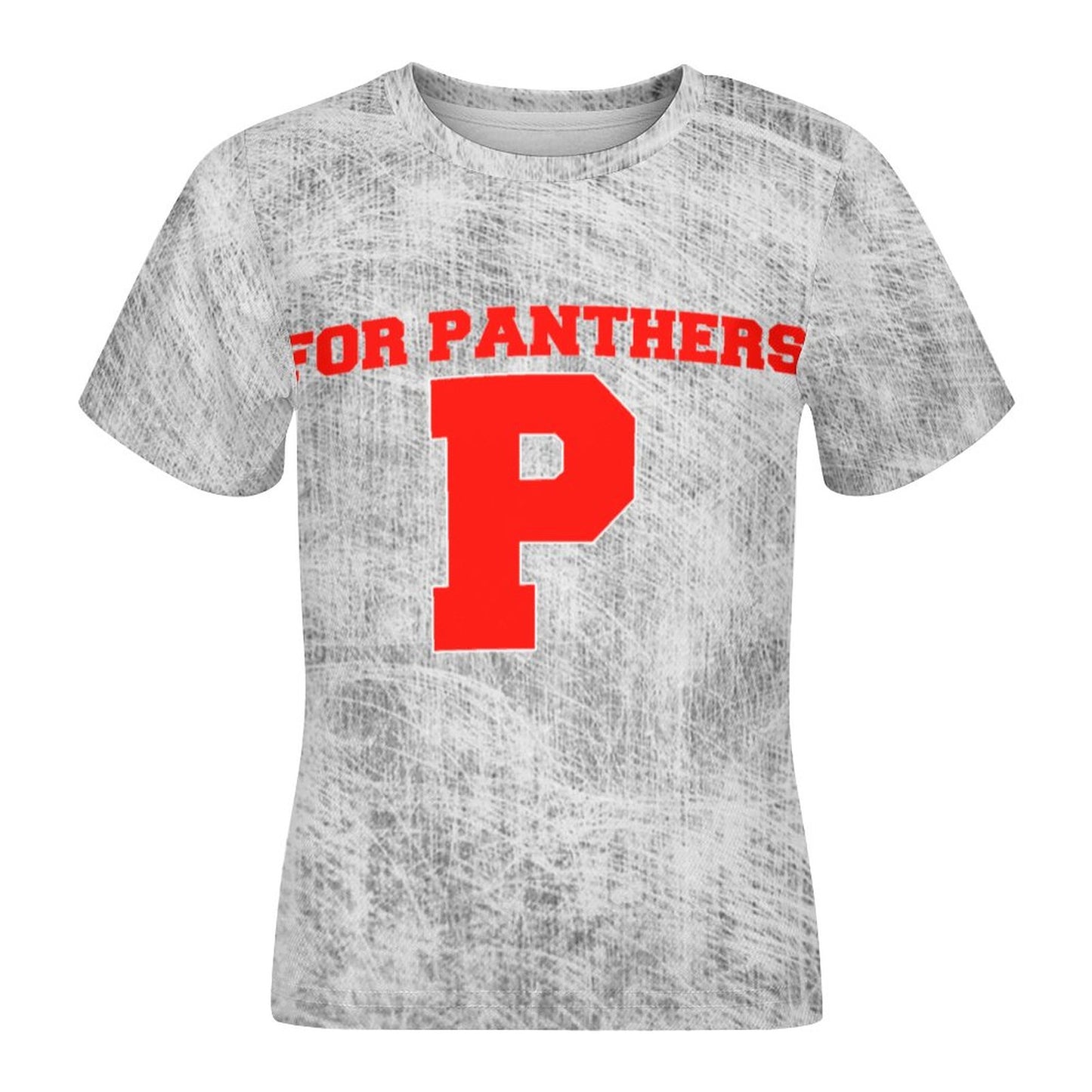 Petal P For Panthers Distressed Gray Short Sleeve Kid's T-Shirt