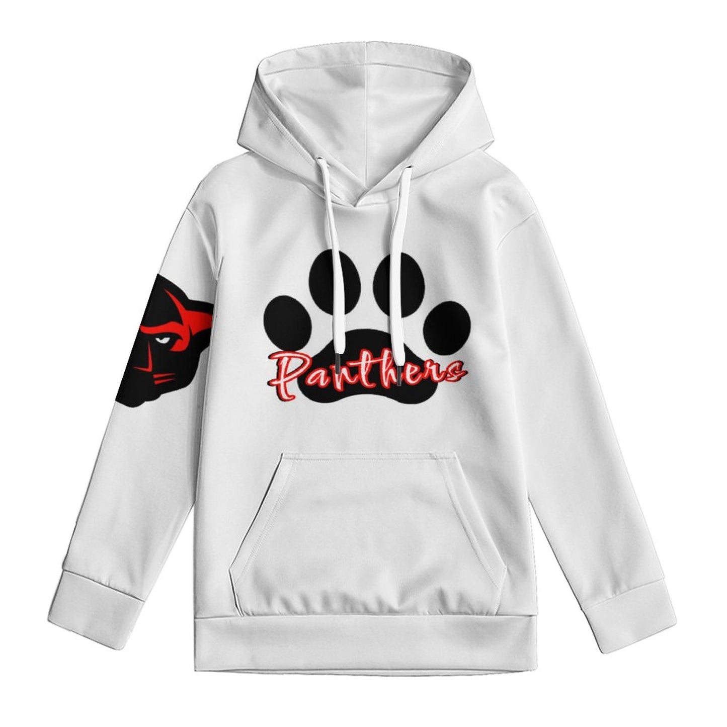 Petal Panthers Paw Print Children's Hoodie -White