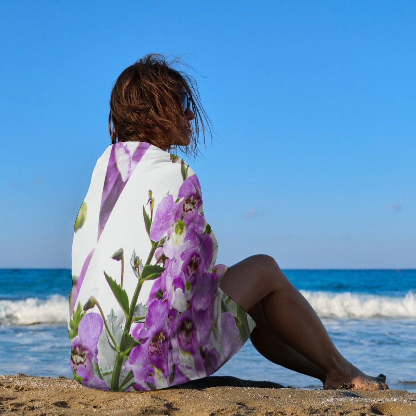 Serena Angelonia Beach Towel