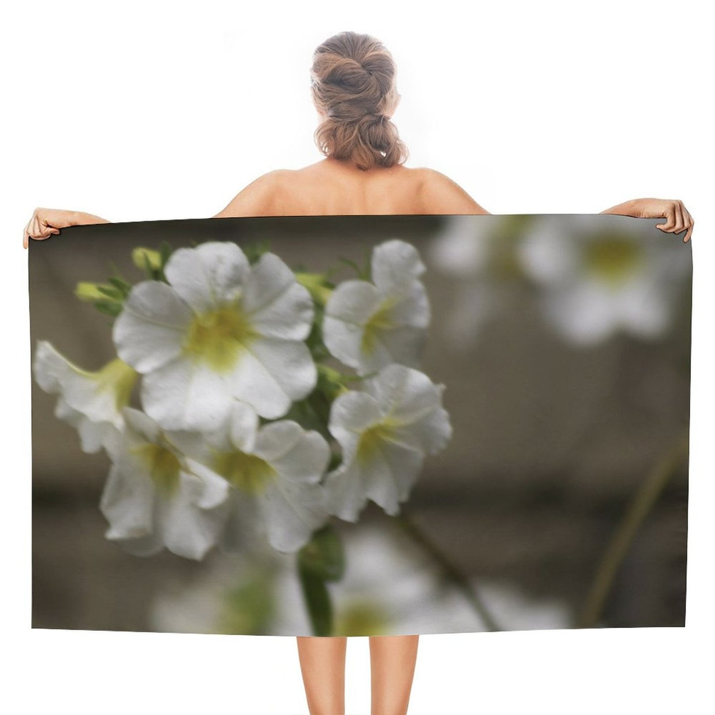 Chinese Trumpet Flower Beach Towel for Adults