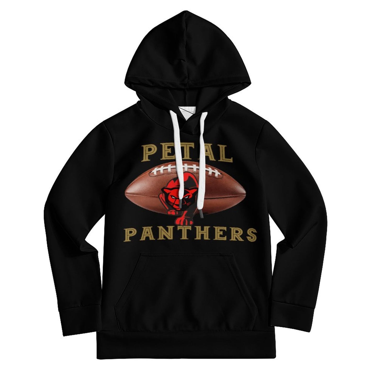 Petal Panther Football Children's  Hoodie Black- Unisex