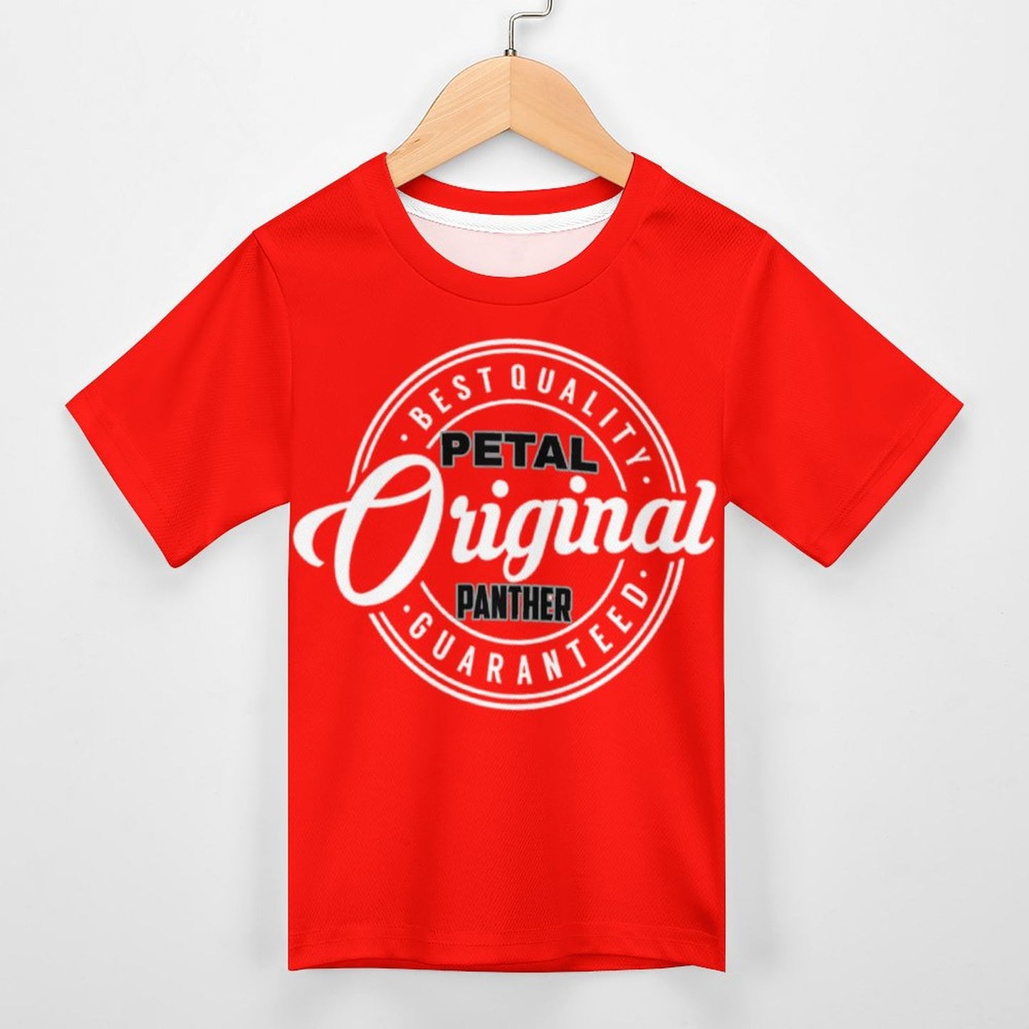 Petal Panther Original logo Red Short Sleeve Kid's T-Shirt