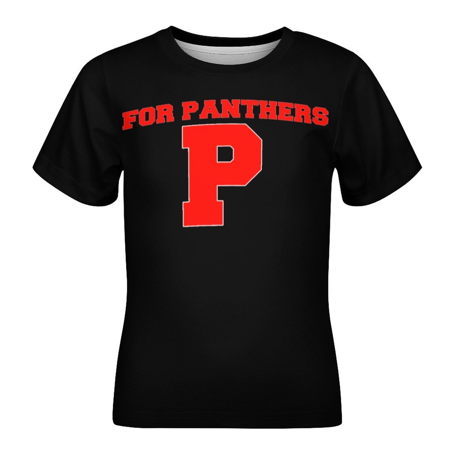 Petal P For Panthers Black Short Sleeve Kid's T-Shirt