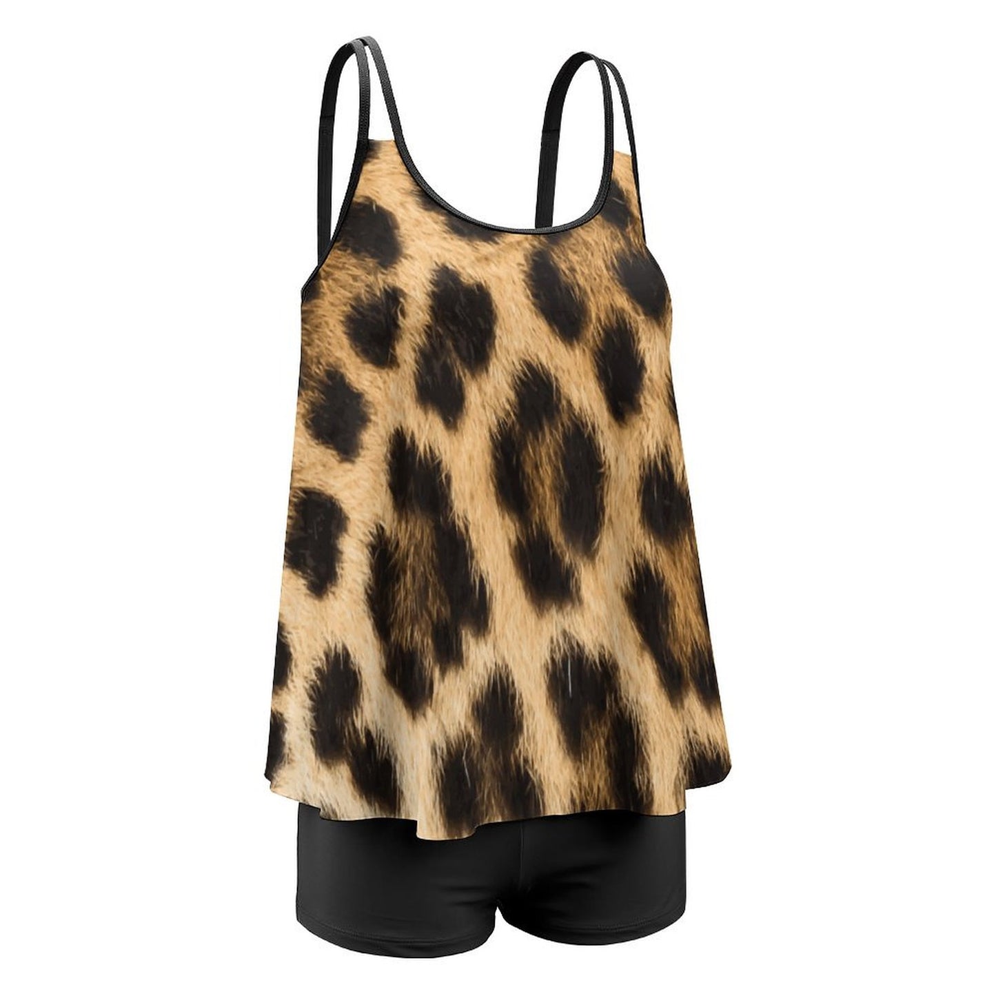 Cheetah Tankini Two Piece Swimsuits