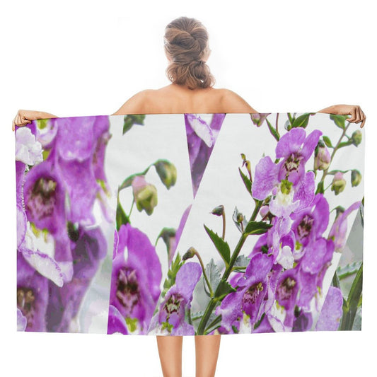 Serena Angelonia Beach Towel