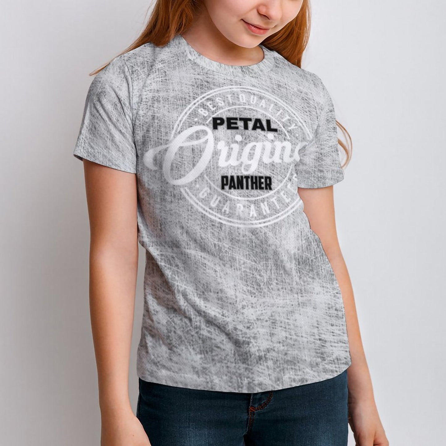 Petal Panthers Original logo Gray Short Sleeve Kid's T-Shirt