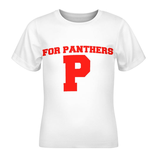 Petal P for Panthers White Short Sleeve Kid's T-Shirt