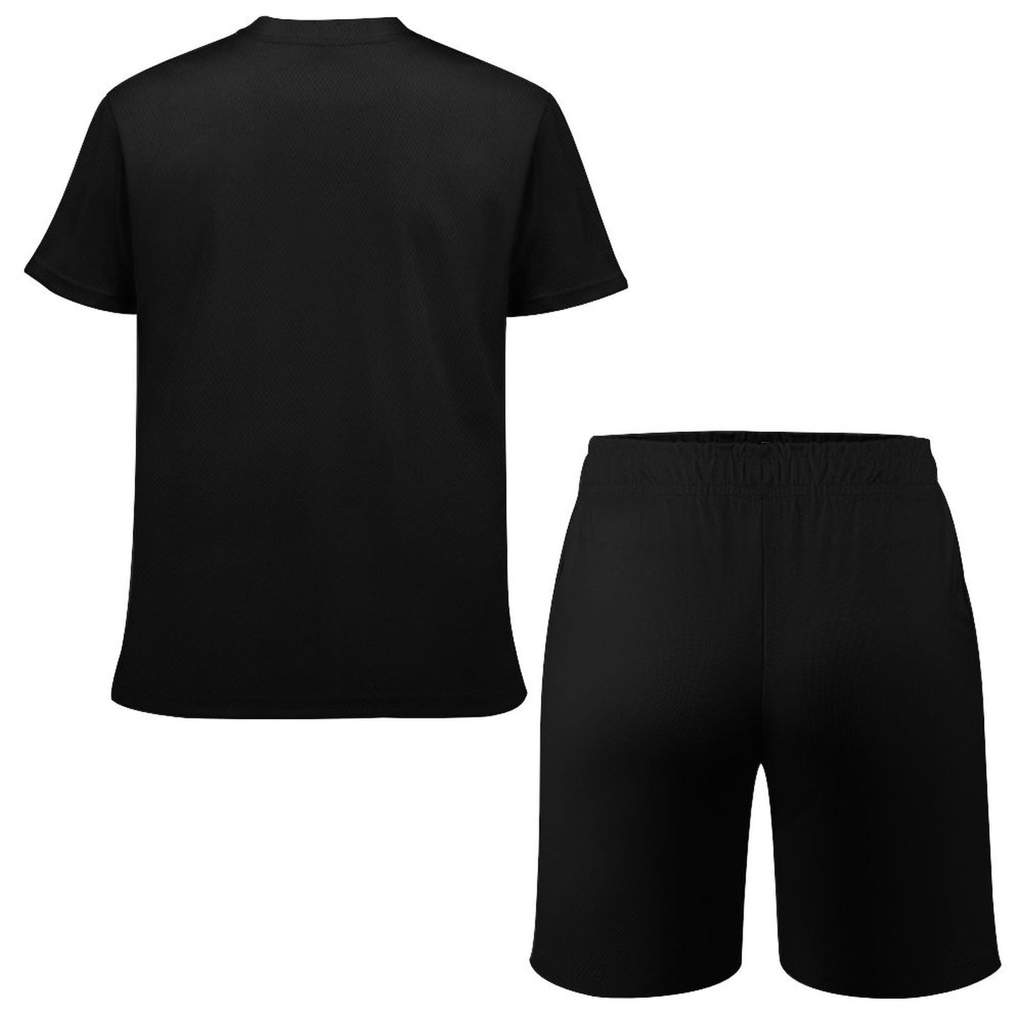 Petal Panther Head Black  T-shirt Shorts Set