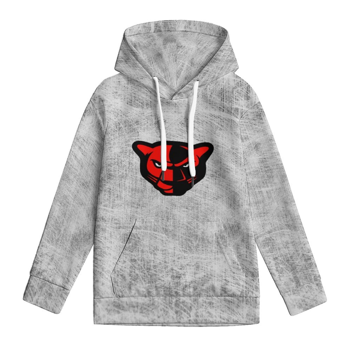 Petal Panther Head Distressed Gray Children's Hoodie