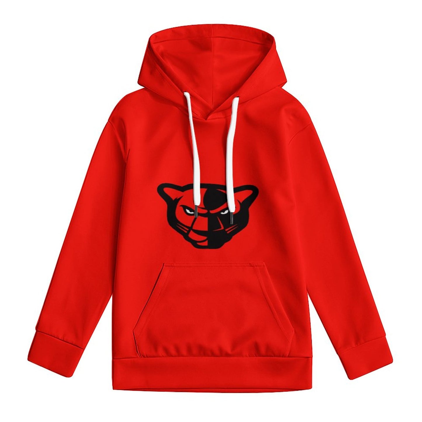 Petal Panther Head Red Children's Hoodie