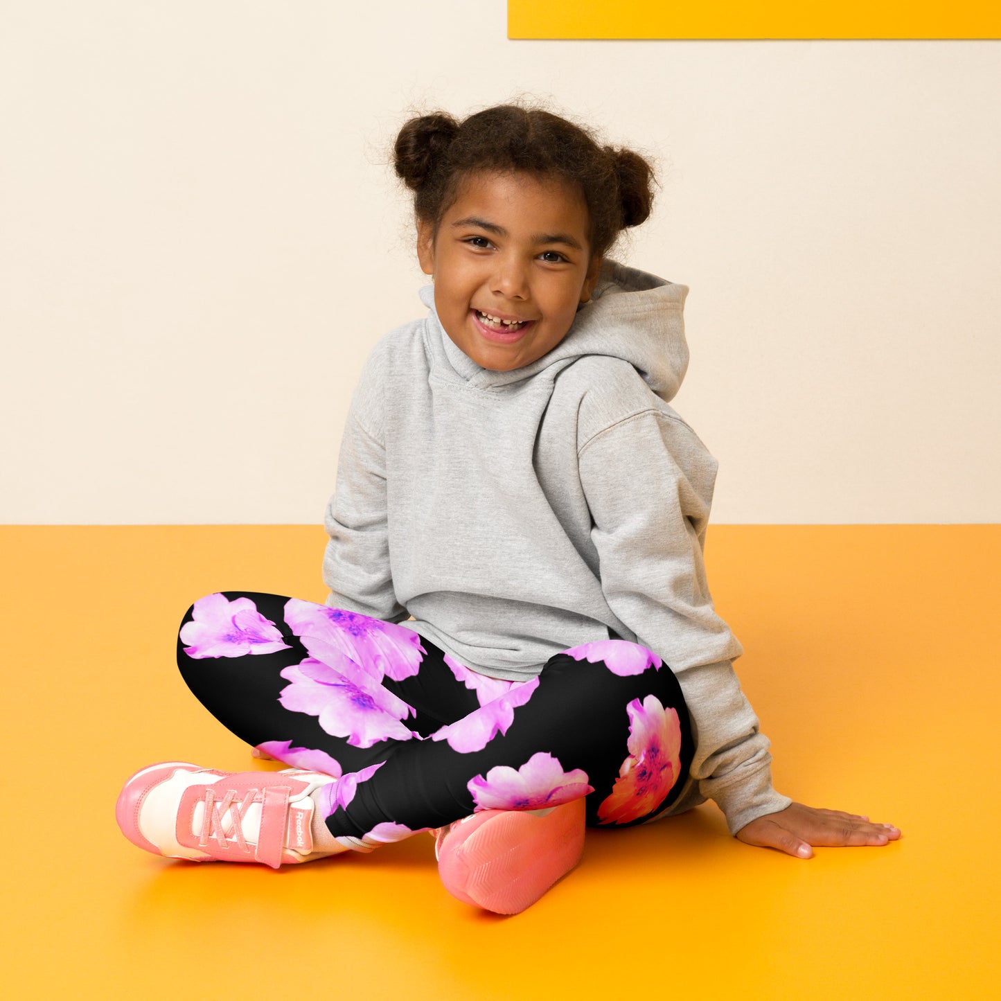 Pink Persica Rose Kid's Leggings