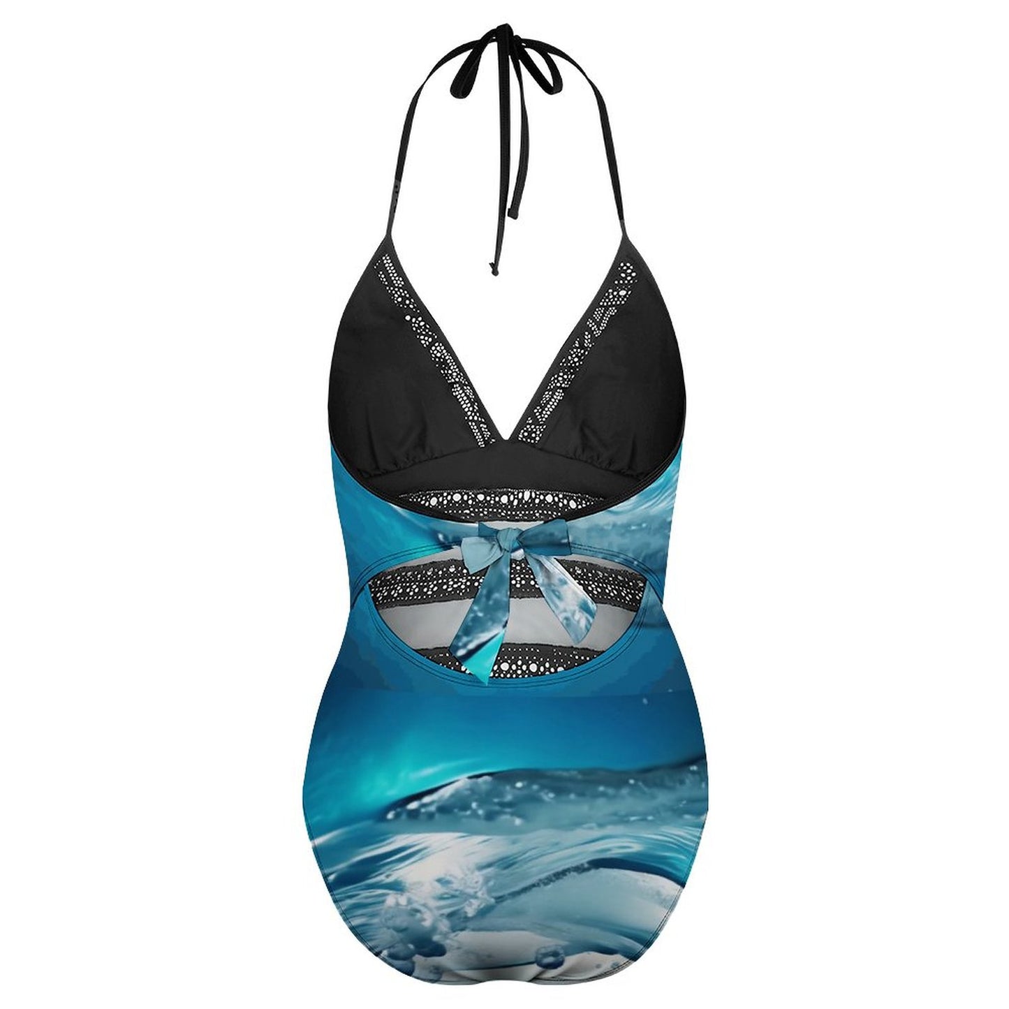 Azure Wave Women's Halter One-Piece Swimsuits