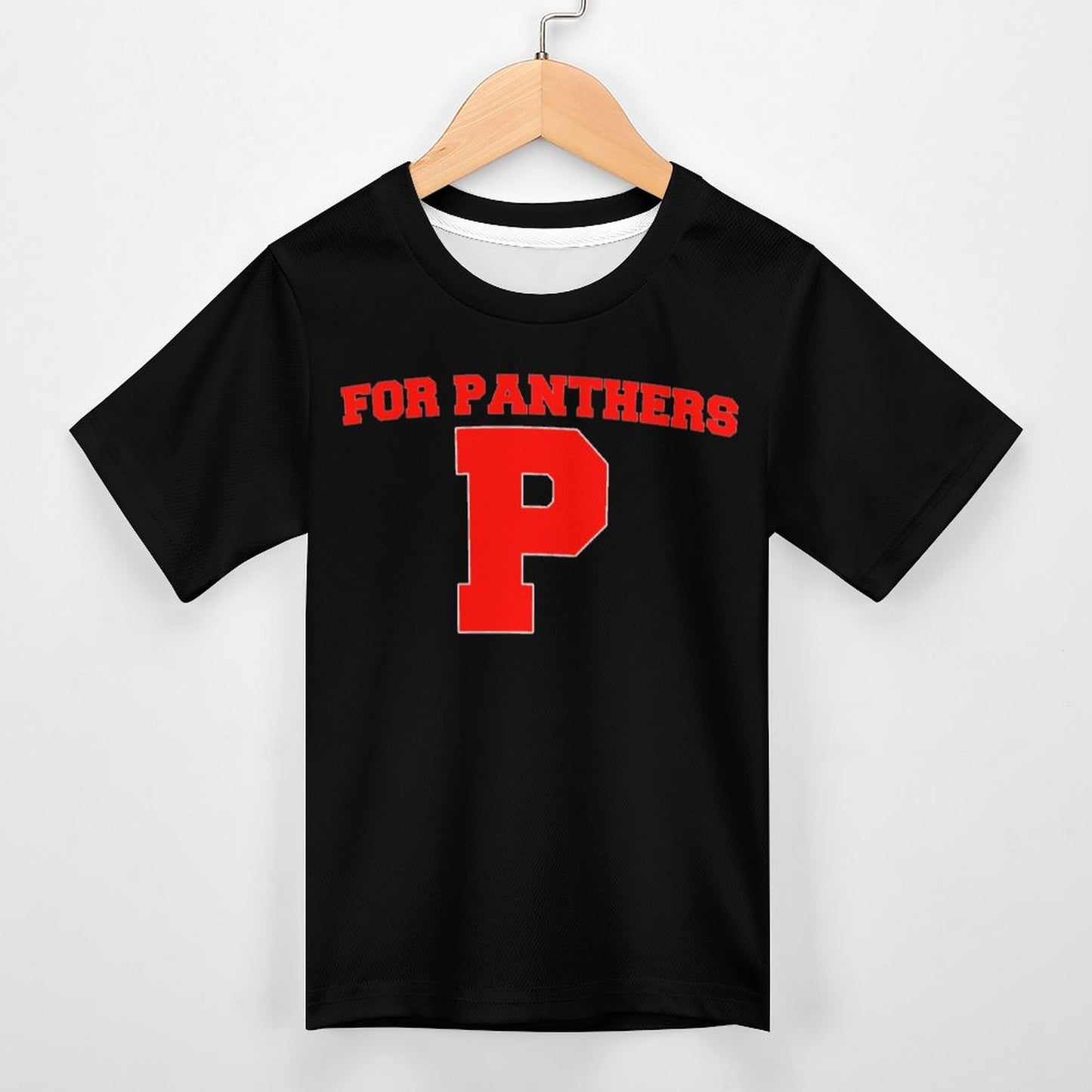 Petal P For Panthers Black Short Sleeve Kid's T-Shirt