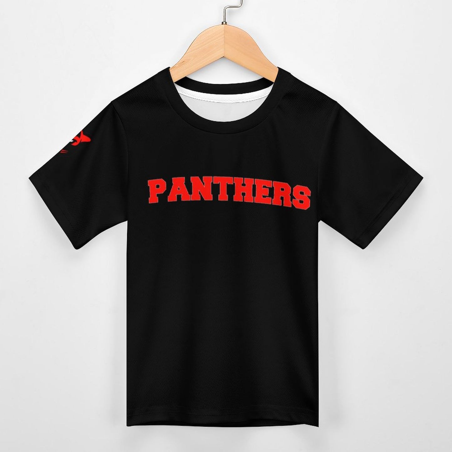 Petal Panthers in Black Short Sleeve Kid's