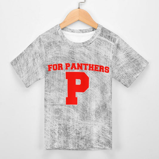 Petal P For Panthers Distressed Gray Short Sleeve Kid's T-Shirt