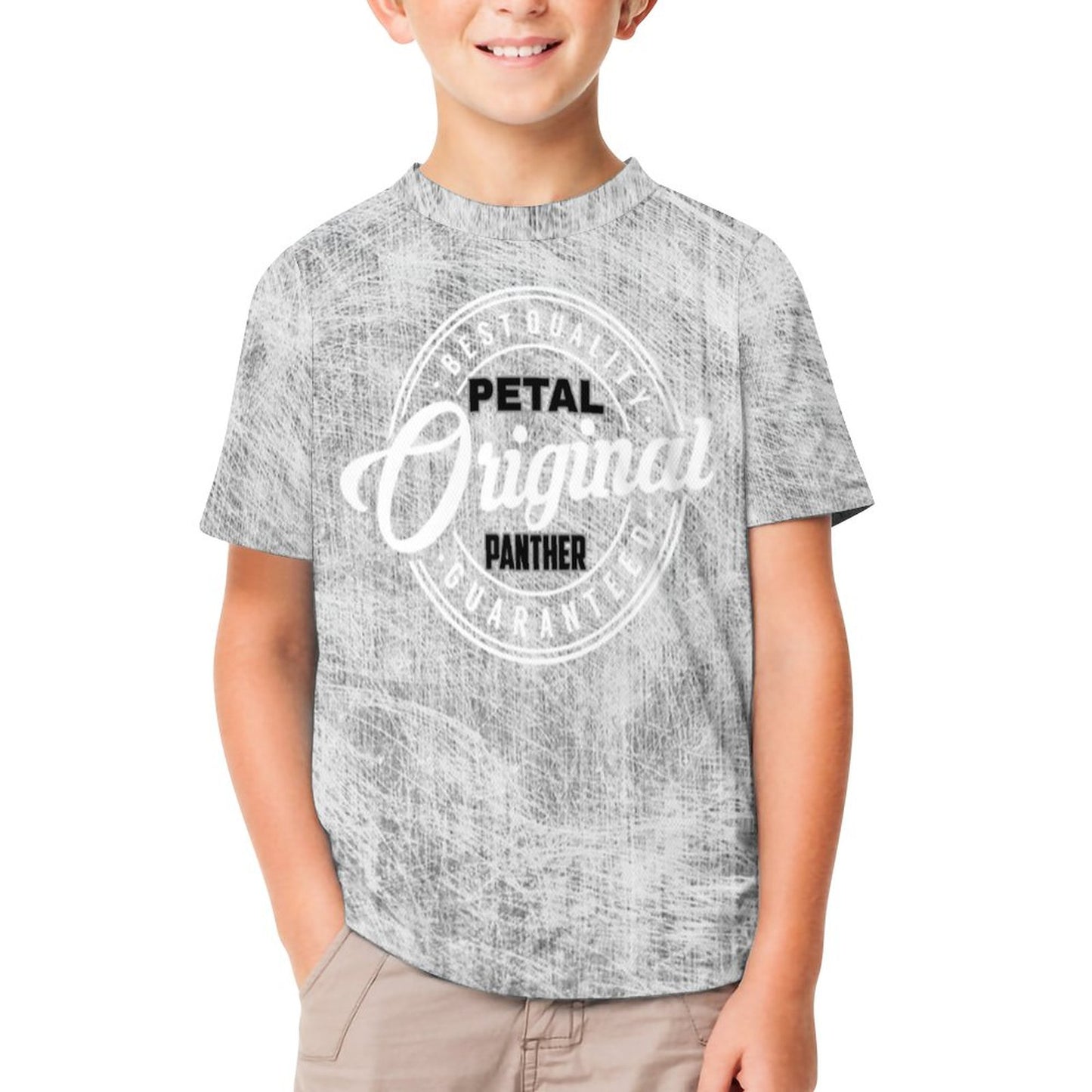 Petal Panthers Original logo Gray Short Sleeve Kid's T-Shirt