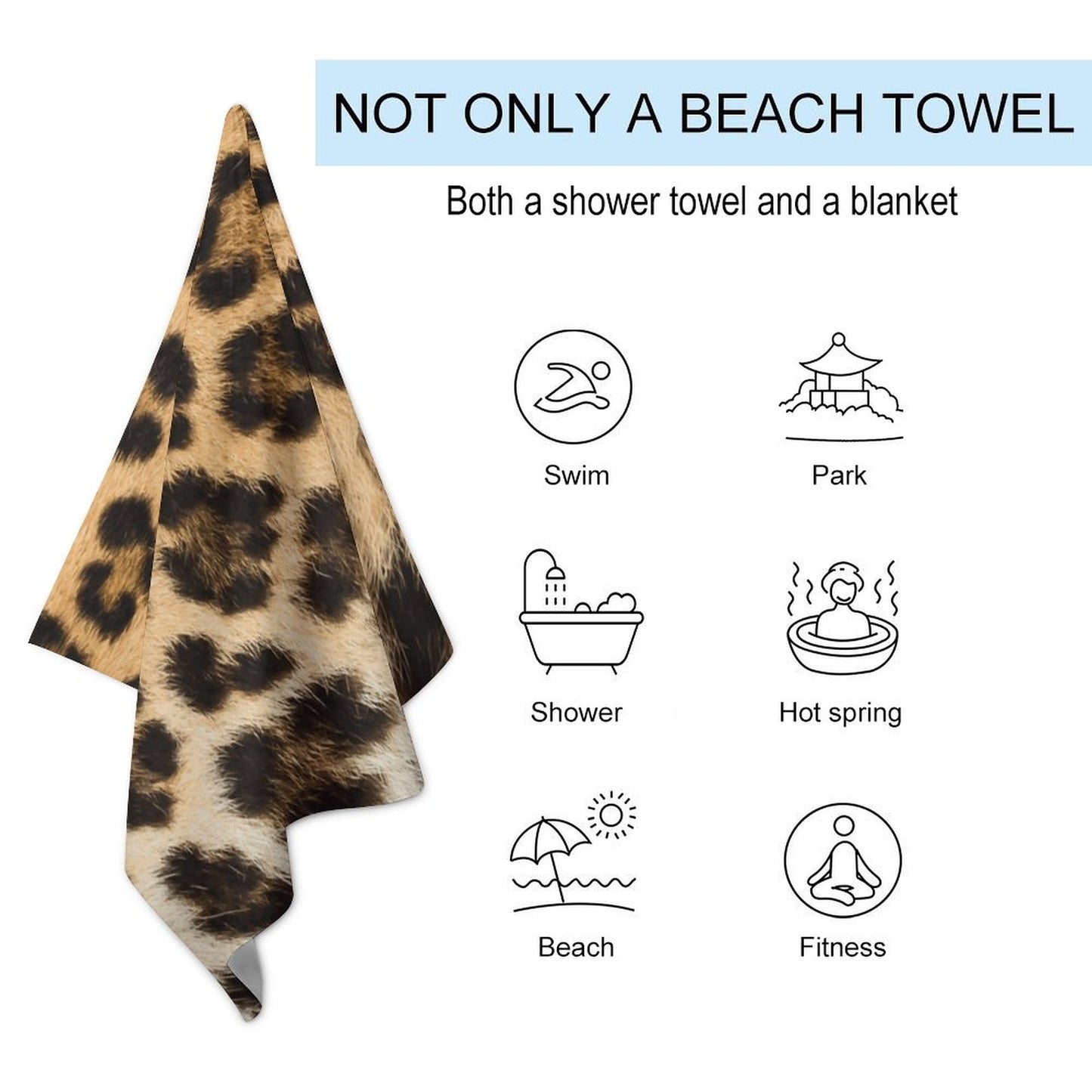 Cheetah Beach Towel