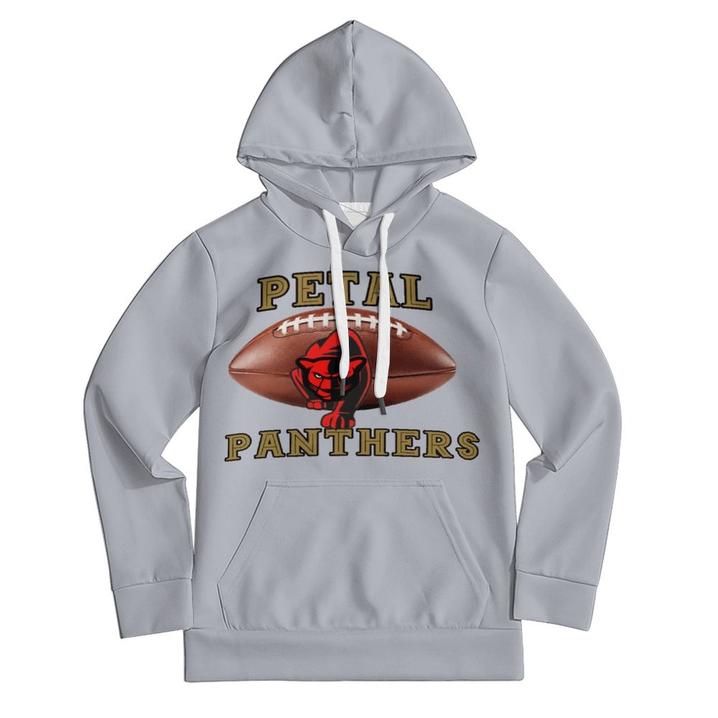 Petal Panther Football Children's Hoodie Gray